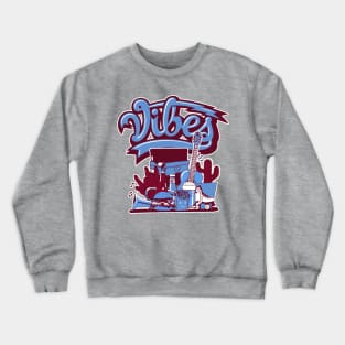 Vibes Valour Blue Team Maroon Crewneck Sweatshirt